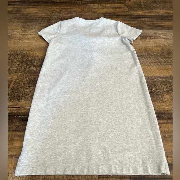 J Crew Sporty Dress Heather Gray Tie Front Short Sleeve Size Small Cozy Beach - Picture 2 of 6